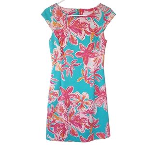 Lilly Pulitzer Sonny dress in sea blue via sunny sleeveless A-line small